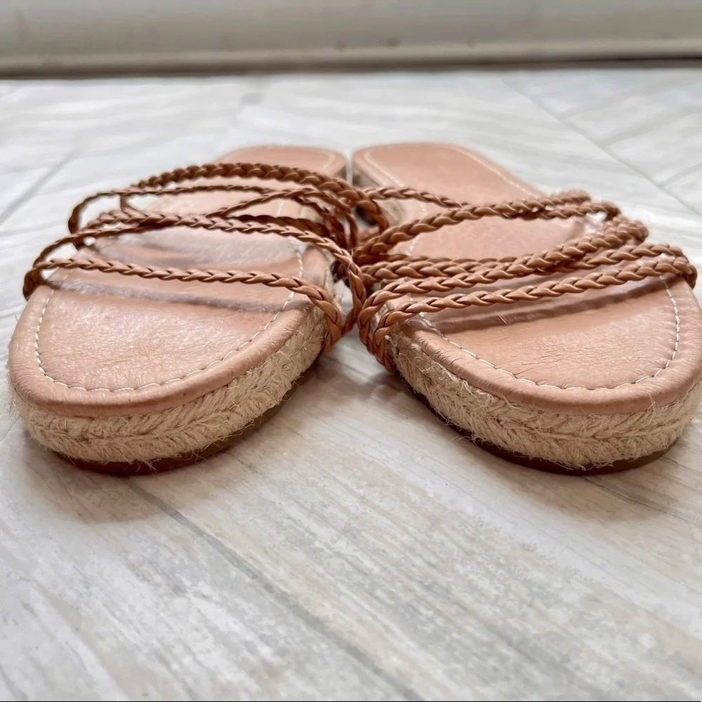 MADEWELL BROWN BRAIDED SLIP ON SANDALS | SIZE 9​​ - Picture 2 of 7